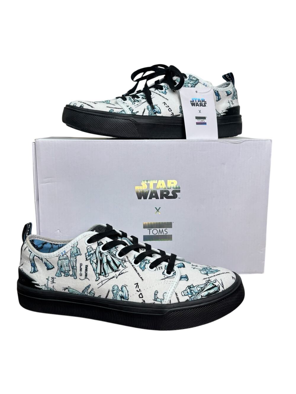 NWB Star Wars x TOMS Trvl Lite Low Men's Shoes Characters Sketch Print Size 7.5